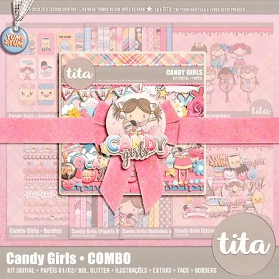 Kit Digital Combo Candy Girls 64 1