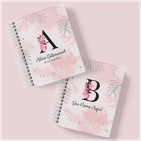 Encadernação - Capas Alfabeto Cerejeira Floral