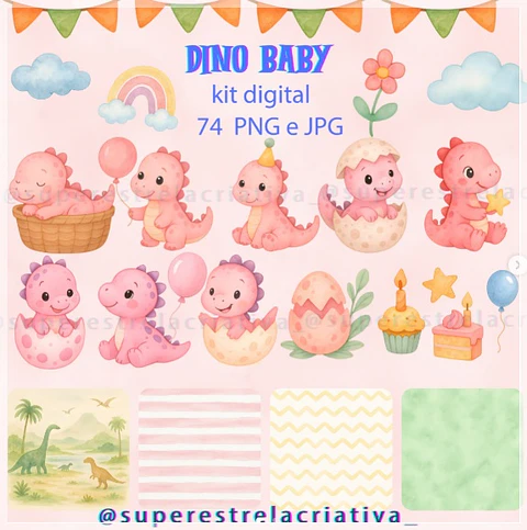 Kit Digital Dino Baby 19