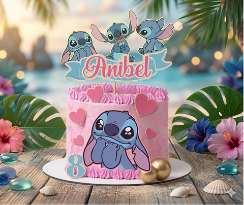 Arquivo de Corte Topo de Bolo Stitch 2
