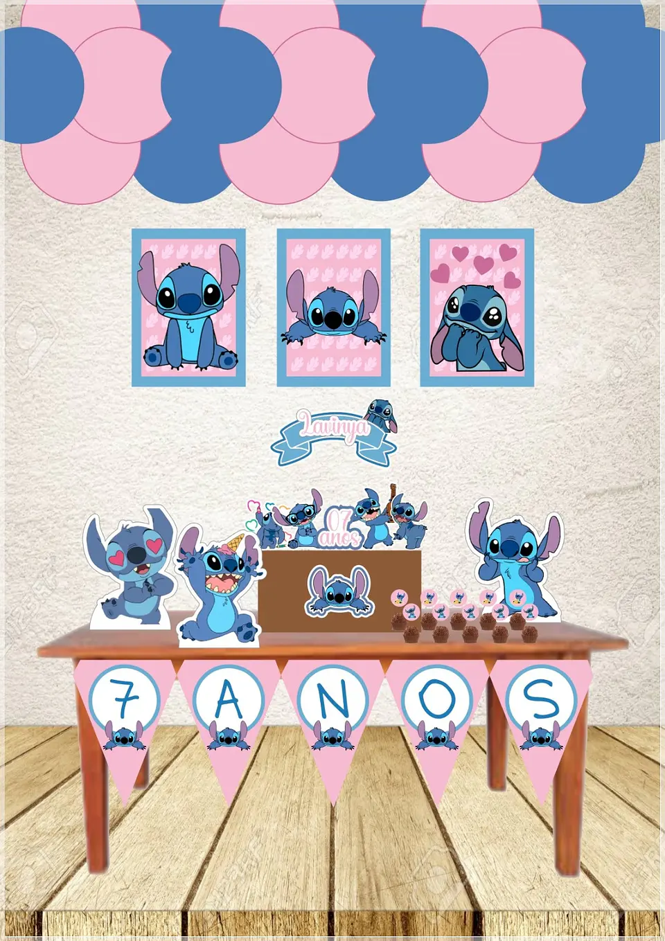 Arquivo de Corte Kit Festa Só um Bolinho Stitch 1 1