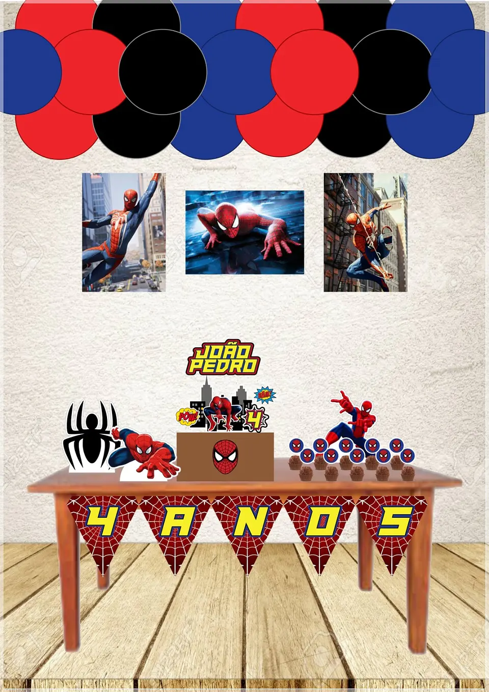 Arquivo de Corte Kit Festa Só um Bolinho Homem Aranha 1 1