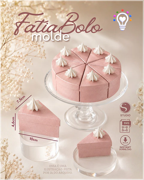 Arquivo de Corte Bolo Fake 08 Fatias 18