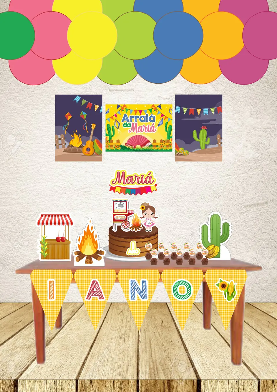 Arquivo de Corte Kit Festa Só um Bolinho São João Festa Junina Arraiá 1 1