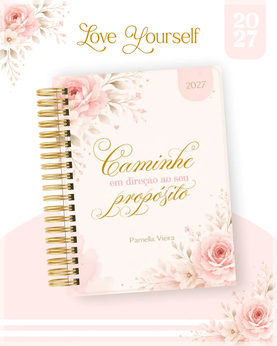 Encadernação - Agenda , Bloquinho , Calendário e Planner Love Yourself 1