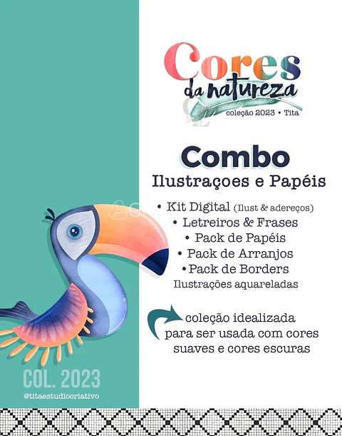 Kit Digital Combo Cores da Natureza 68