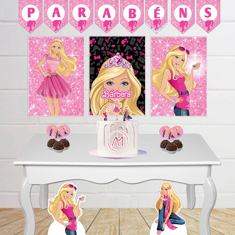 Arquivo de Corte Kit Festa Só um Bolinho Barbie 1