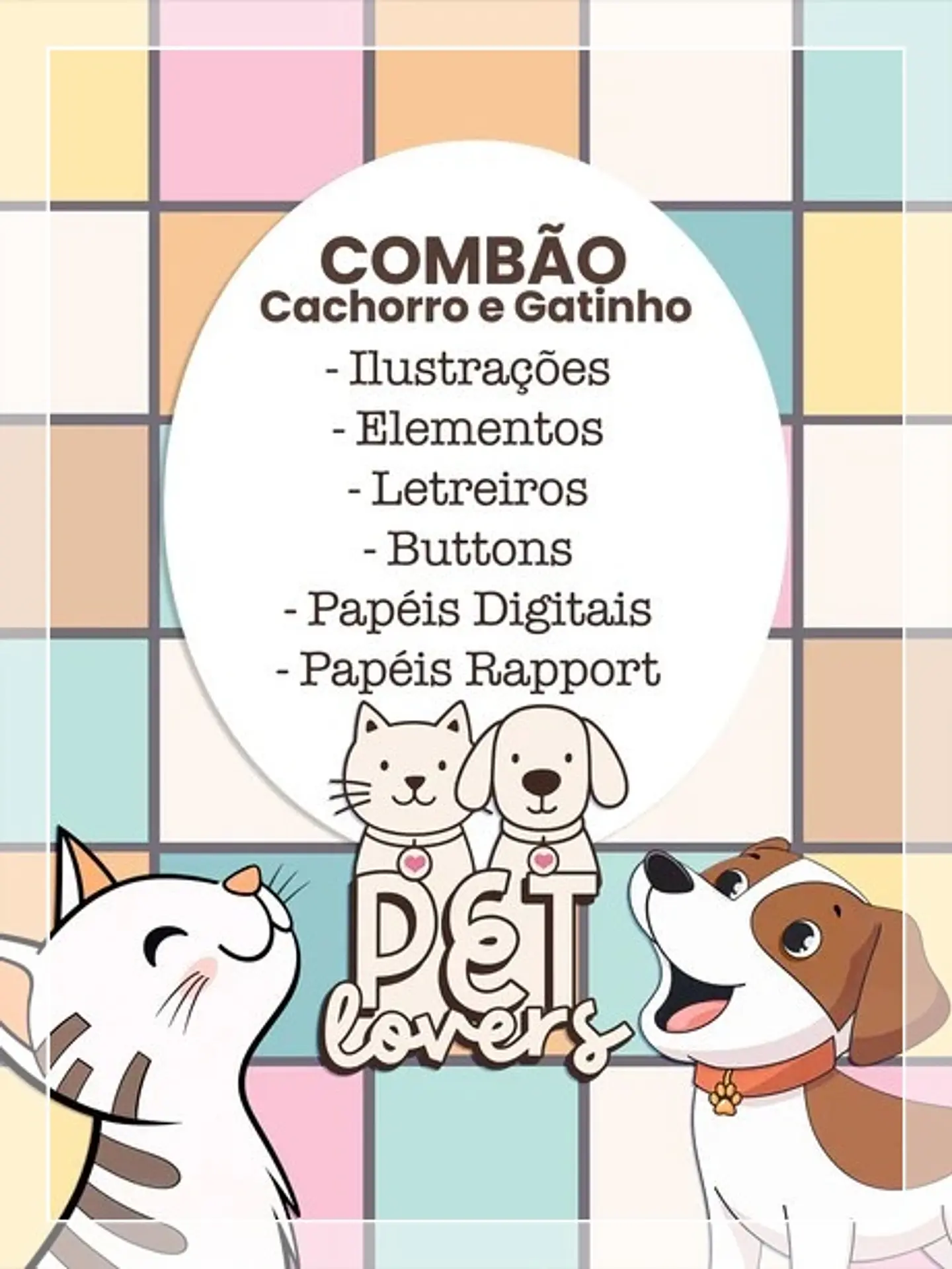 Kit Digital Bichinhos de Estimação Pet Lovers Combo 25 1