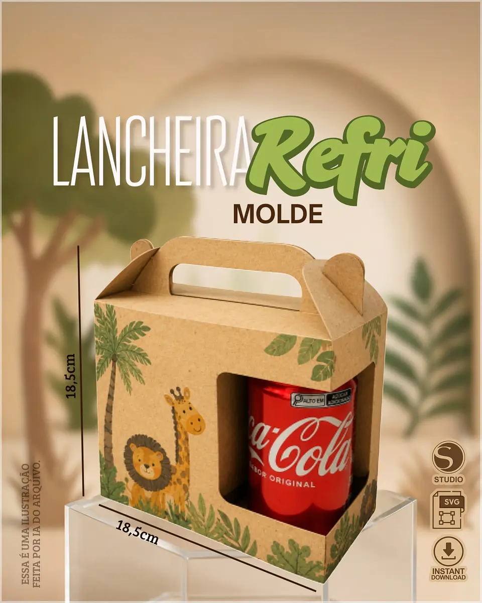 Arquivo de Corte Caixa Lancheira Refrigerante Refri Lata 40 1