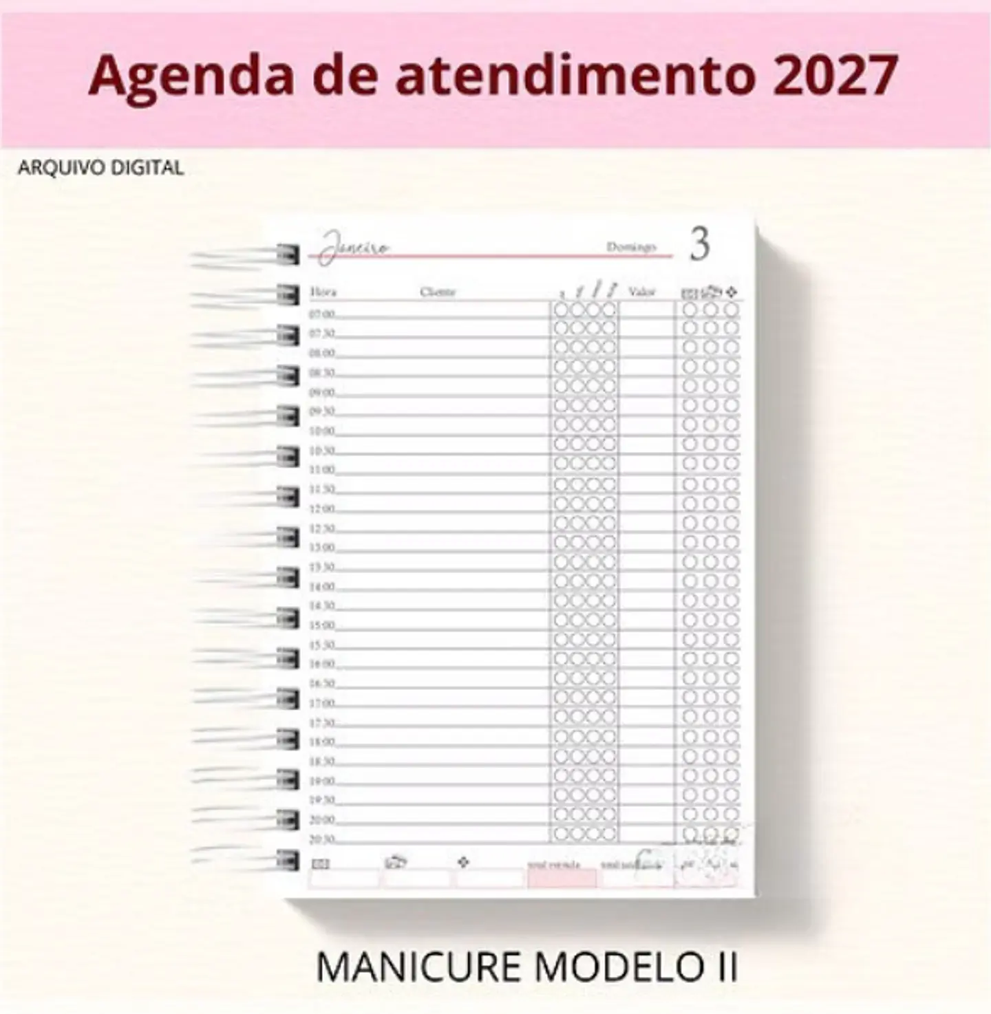 Encadernação - Agenda Manicure 2 1
