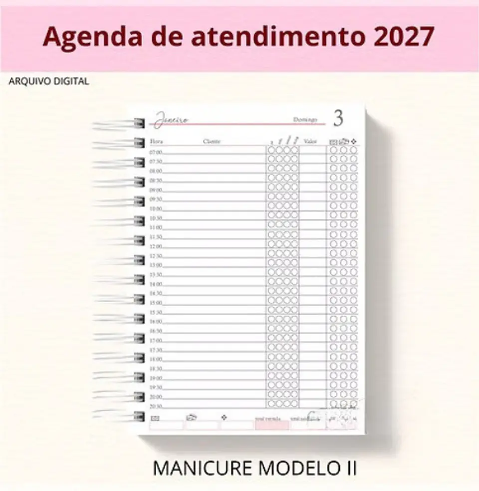 Encadernação - Agenda Manicure 2 1