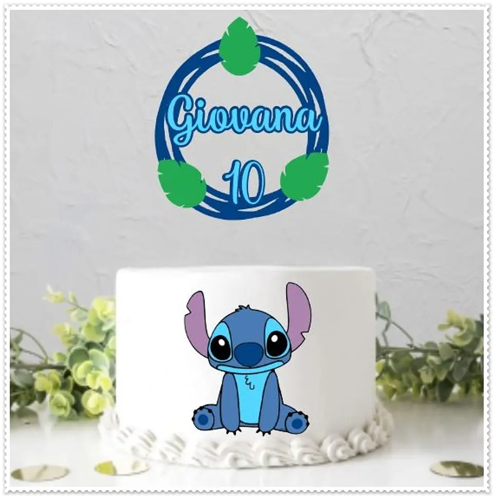 Arquivo de Corte Topo de Bolo Stitch 9 1
