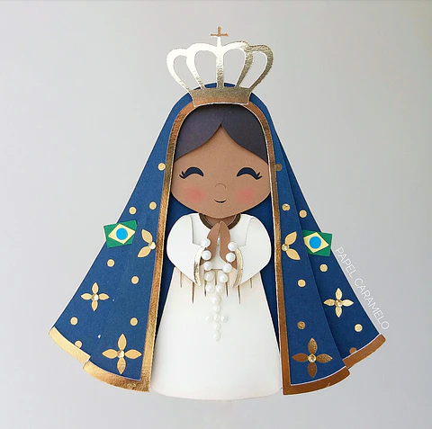 Arquivo de Corte Topo de Bolo Santa Santinhas Nossa Senhora 12