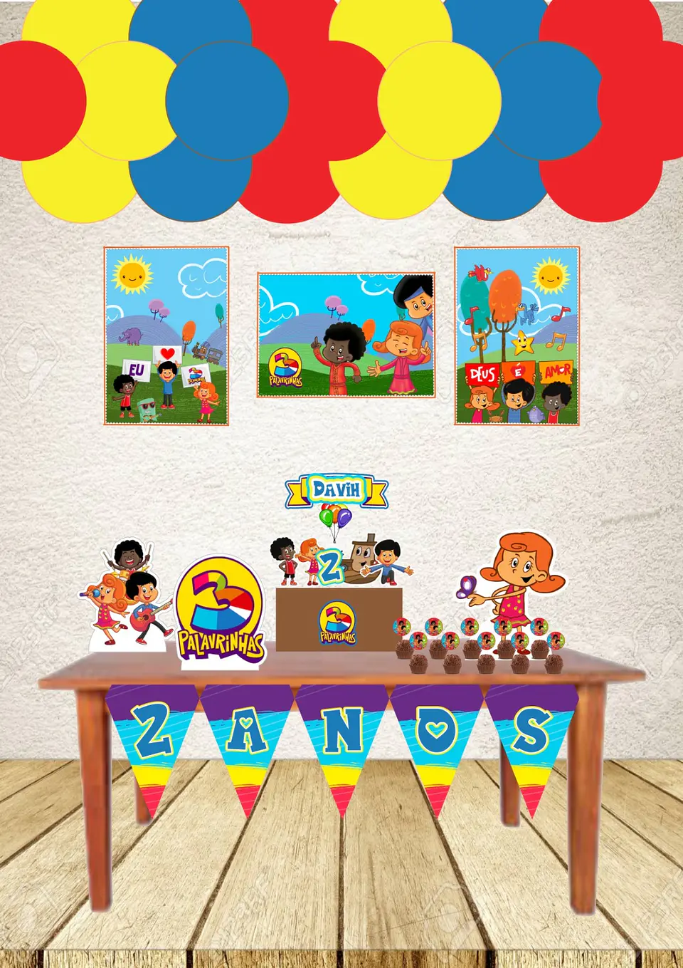 Arquivo de Corte Kit Festa Só um Bolinho 3 Palavrinhas 2 1