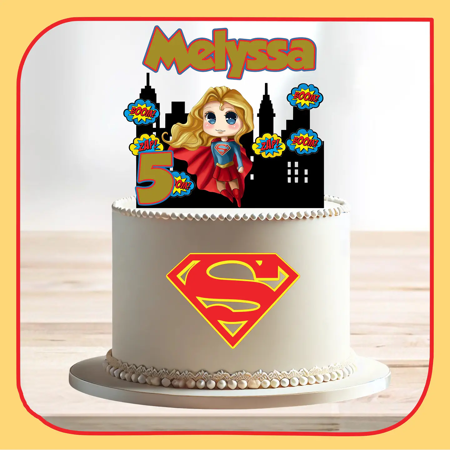 Arquivo de Corte Topo de Bolo Super Girl 1 1