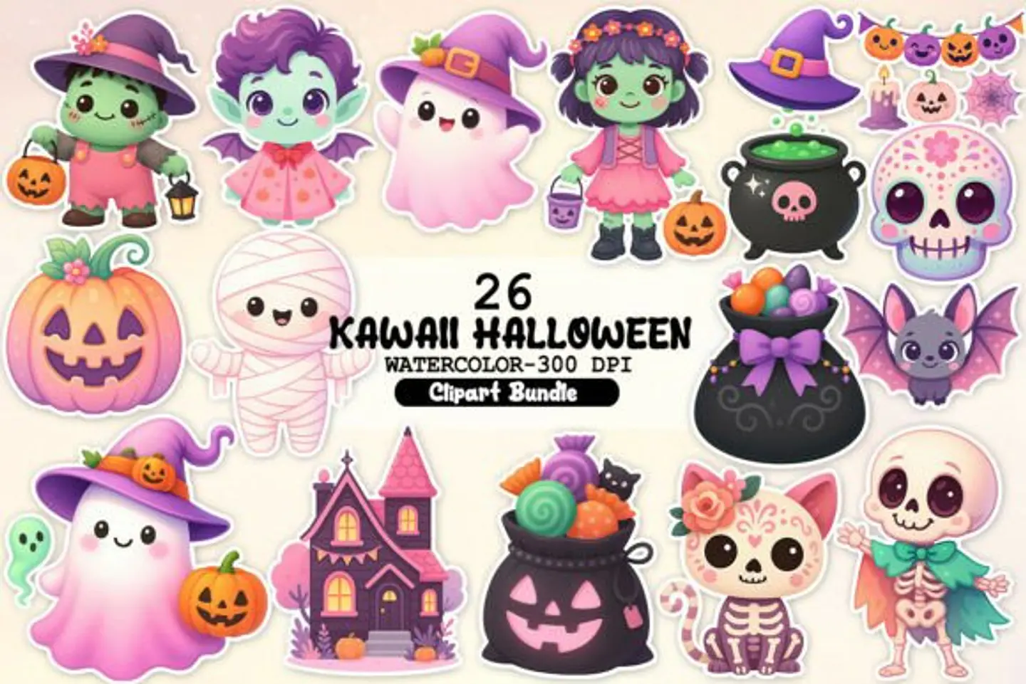Kit Digital Kawaii Halloween 3 1