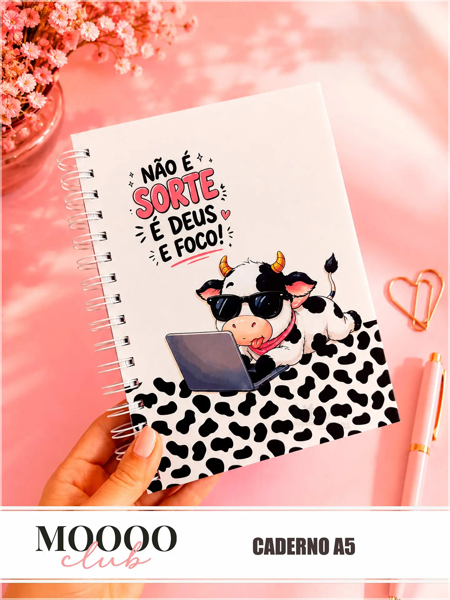 Encadernação - Caderno Mooo Club 1