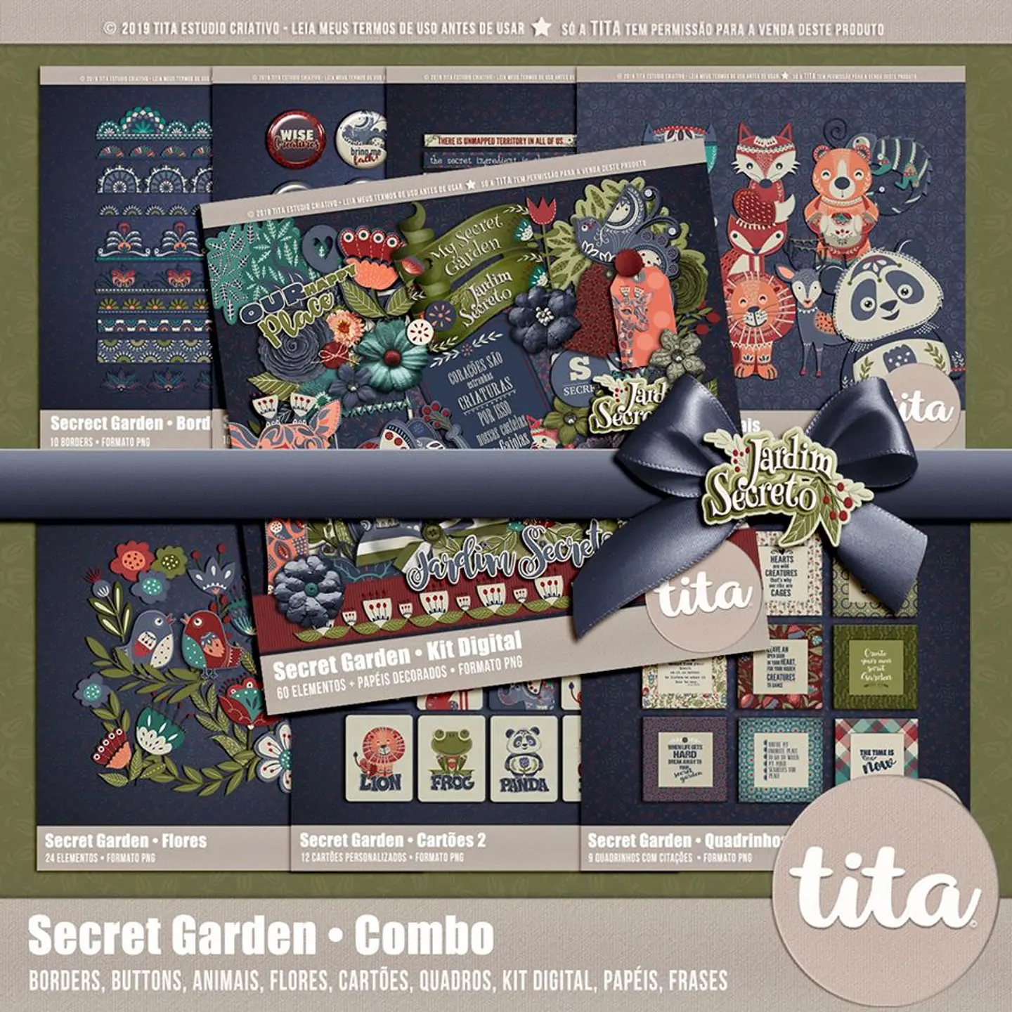 Kit Digital Secret Garden • Ilustrações Combo 269 1