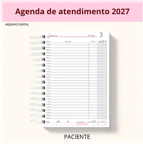Encadernação - Agenda Paciente