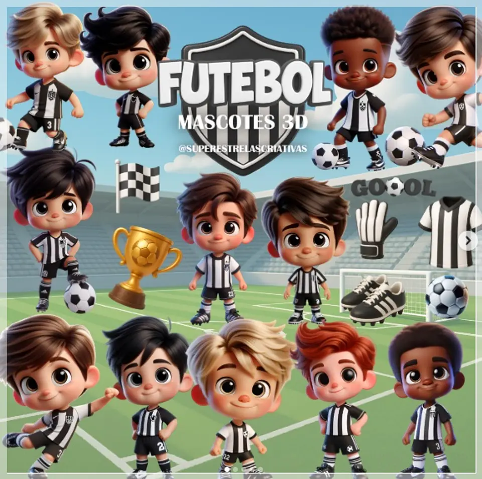 Kit Digital Futebol 3d 30 1