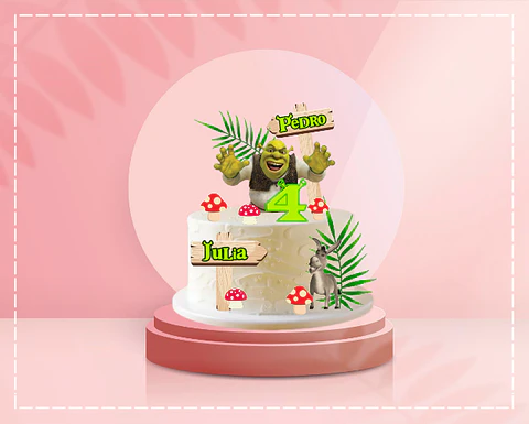 Arquivo de Corte Topo de Bolo Shrek e Fiona 4