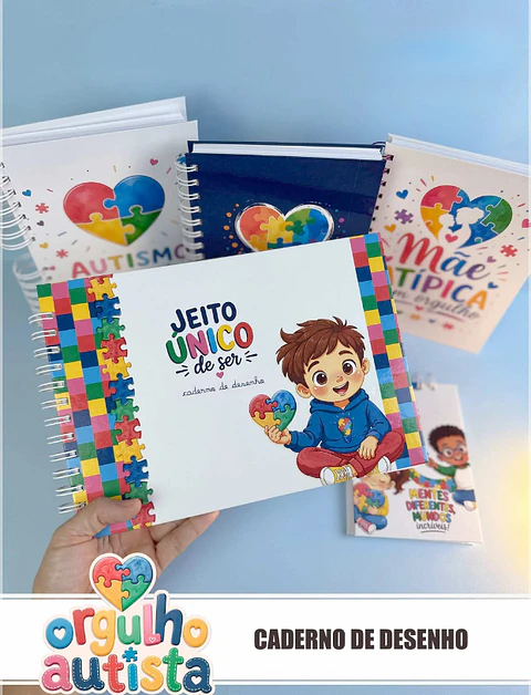 Encadernação - Caderno Orgulho Autista Combo