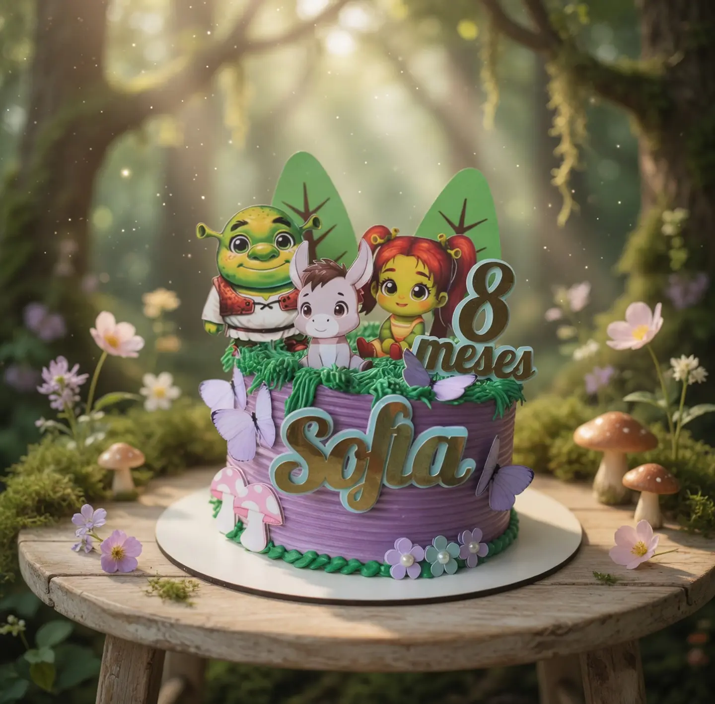 Arquivo de Corte Topo de Bolo Shrek e Fiona Baby 1 1