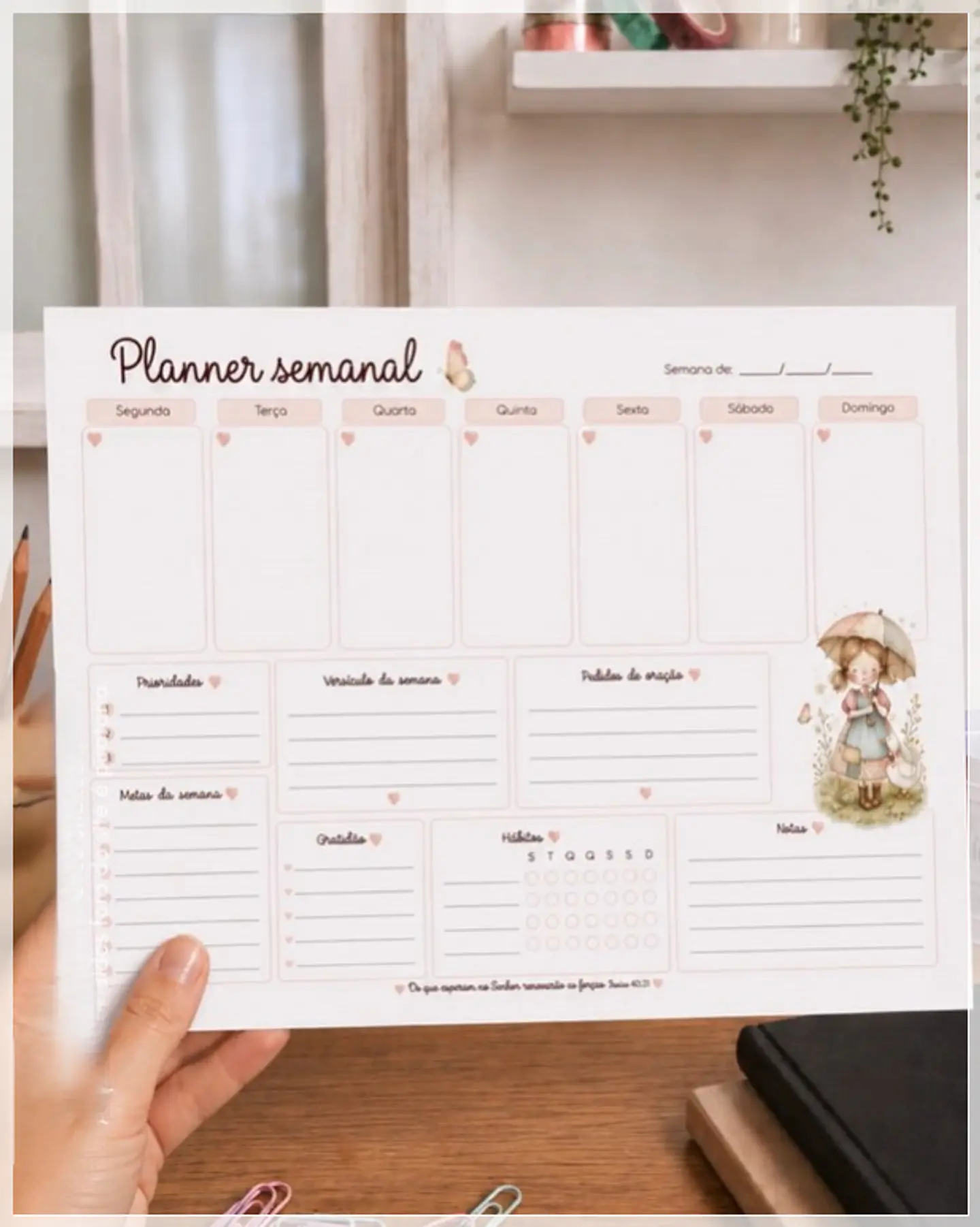 Encadernação - Planner Semanal Cristão 1