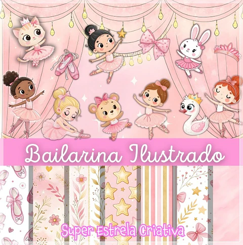 Kit Digital Bailarina Ilustrado 7