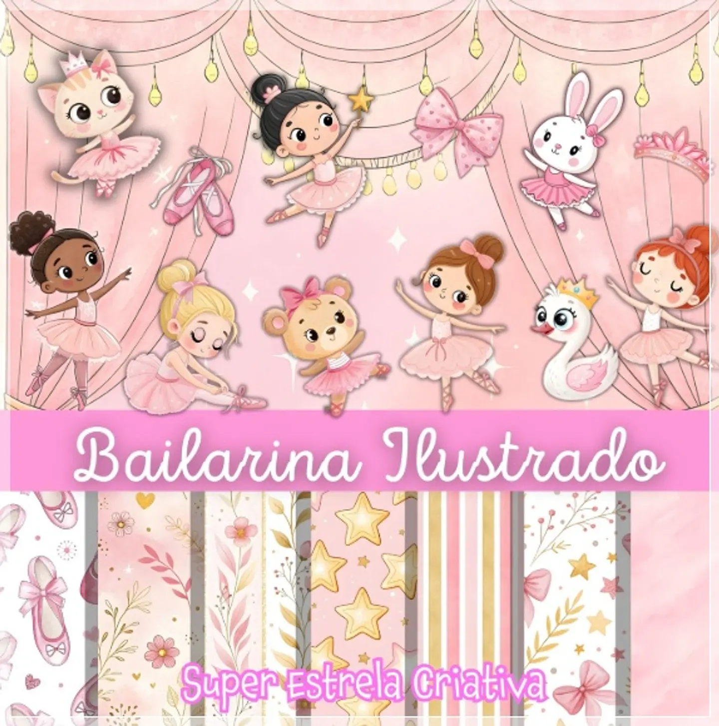 Kit Digital Bailarina Ilustrado 7 1