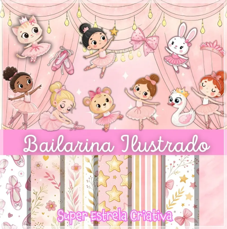 Kit Digital Bailarina Ilustrado 7 1