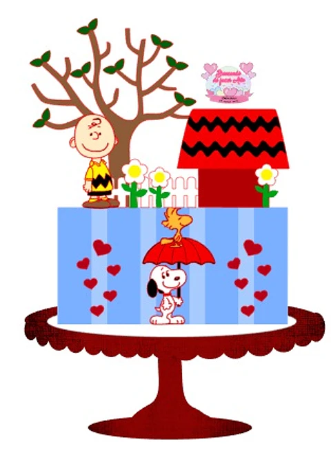 Arquivo de Corte Topo de Bolo Snoopy 4