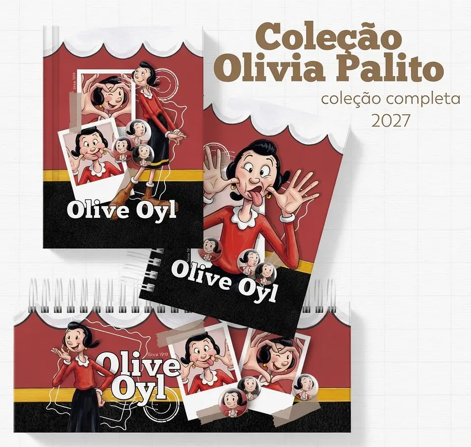 Encadernação - Coleção Olivia Palito Adesivos , Agendas , Blocos , Cadernos e Calendários 1