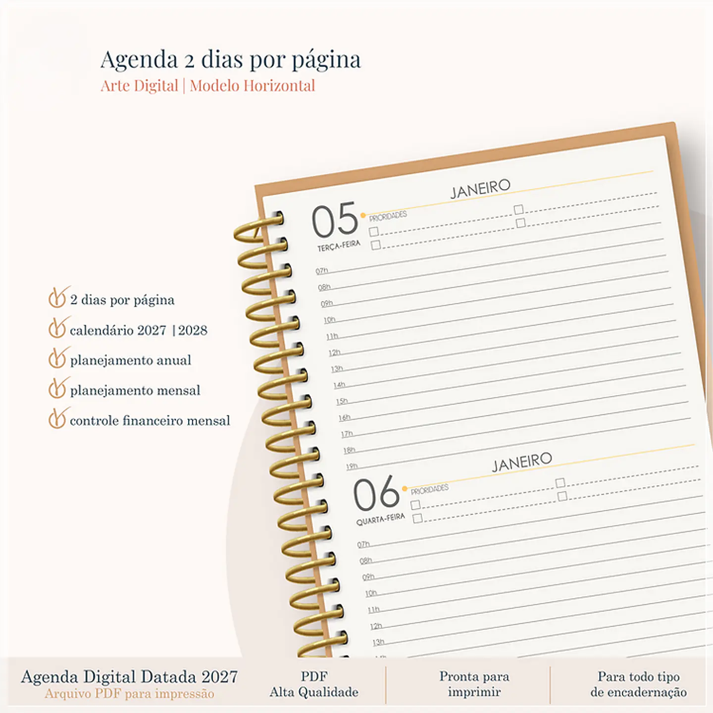 Encadernação - Agenda Horiz 27 2Dpp 1