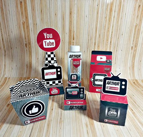 Arquivo de Corte Kit Festa Youtube 1