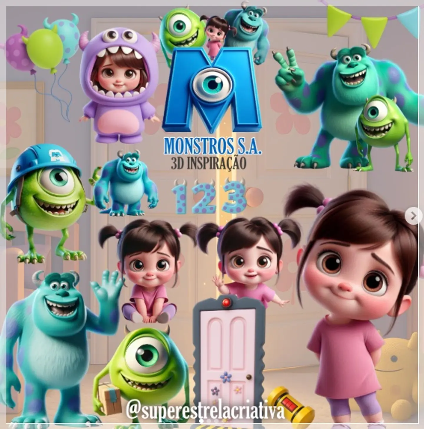 Kit Digital Monstros Sa 3d 48 1