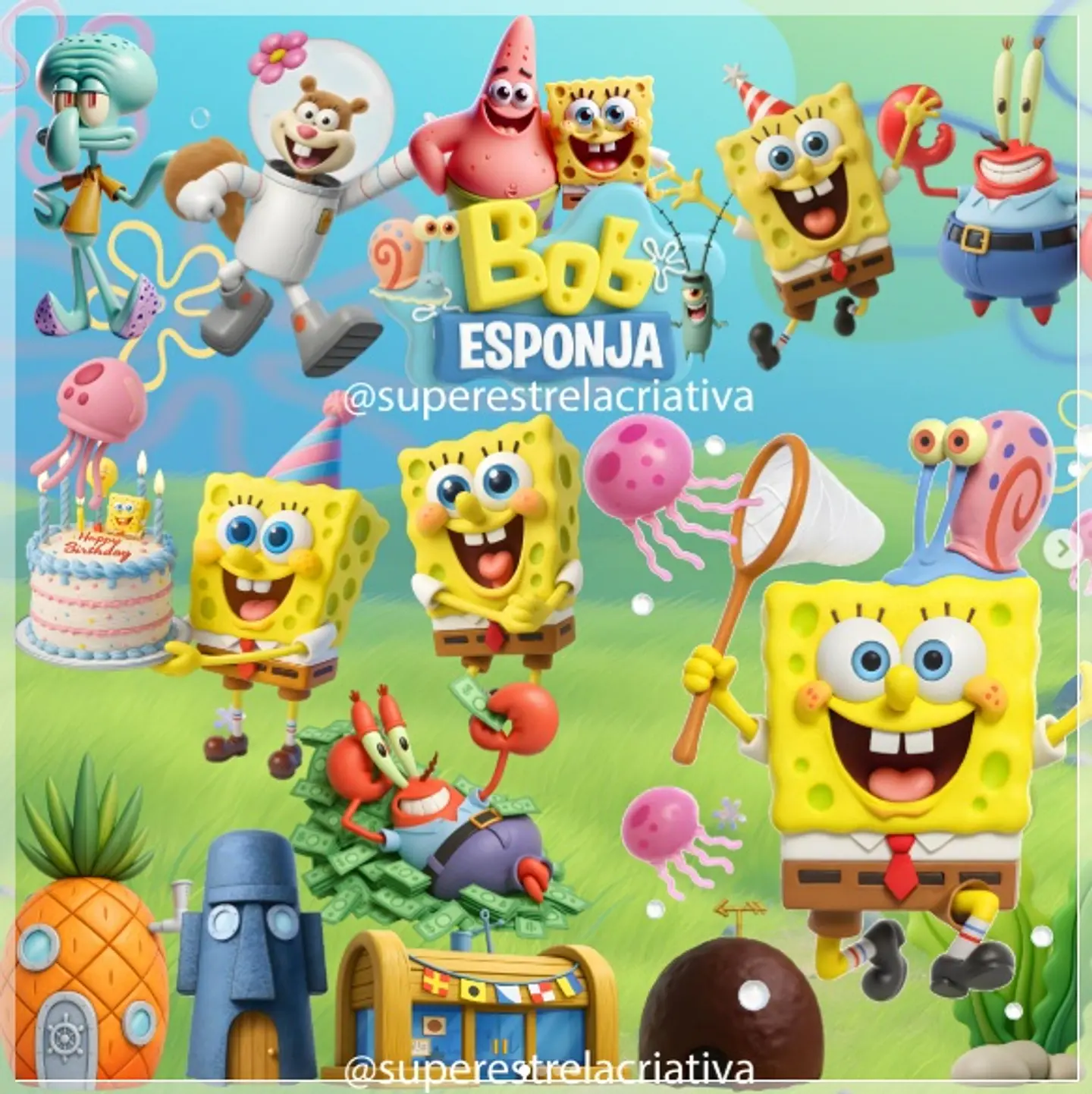 Kit Digital Bob Esponja 10 1