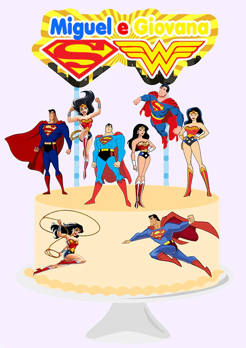 Arquivo de Corte Topo de Bolo Super Man Super Homem 4
