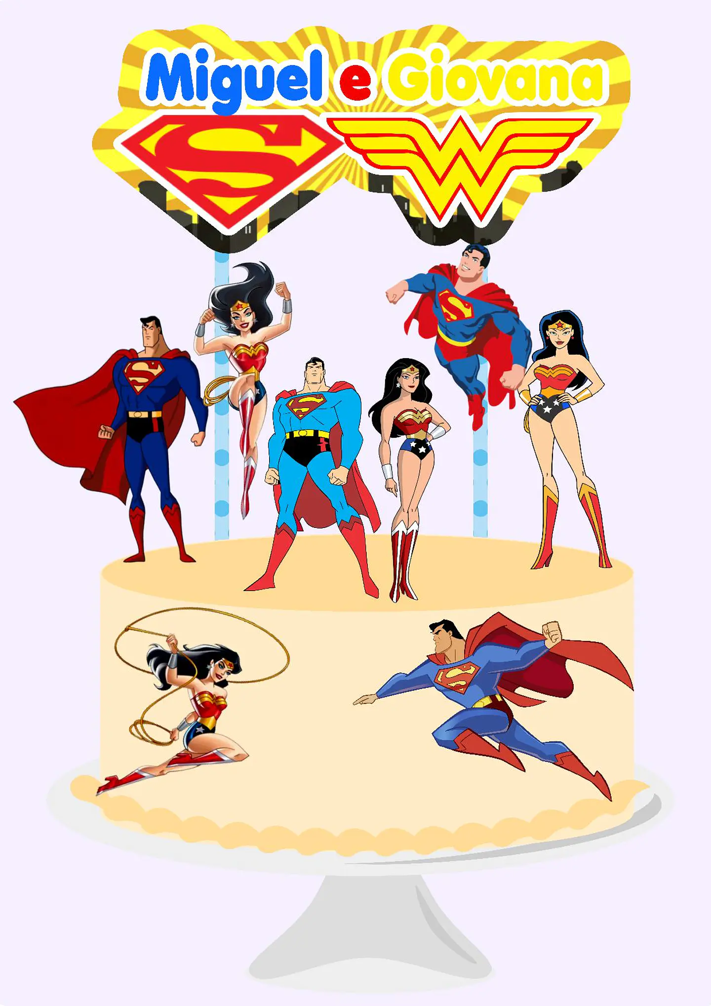 Arquivo de Corte Topo de Bolo Super Man Super Homem 4 1