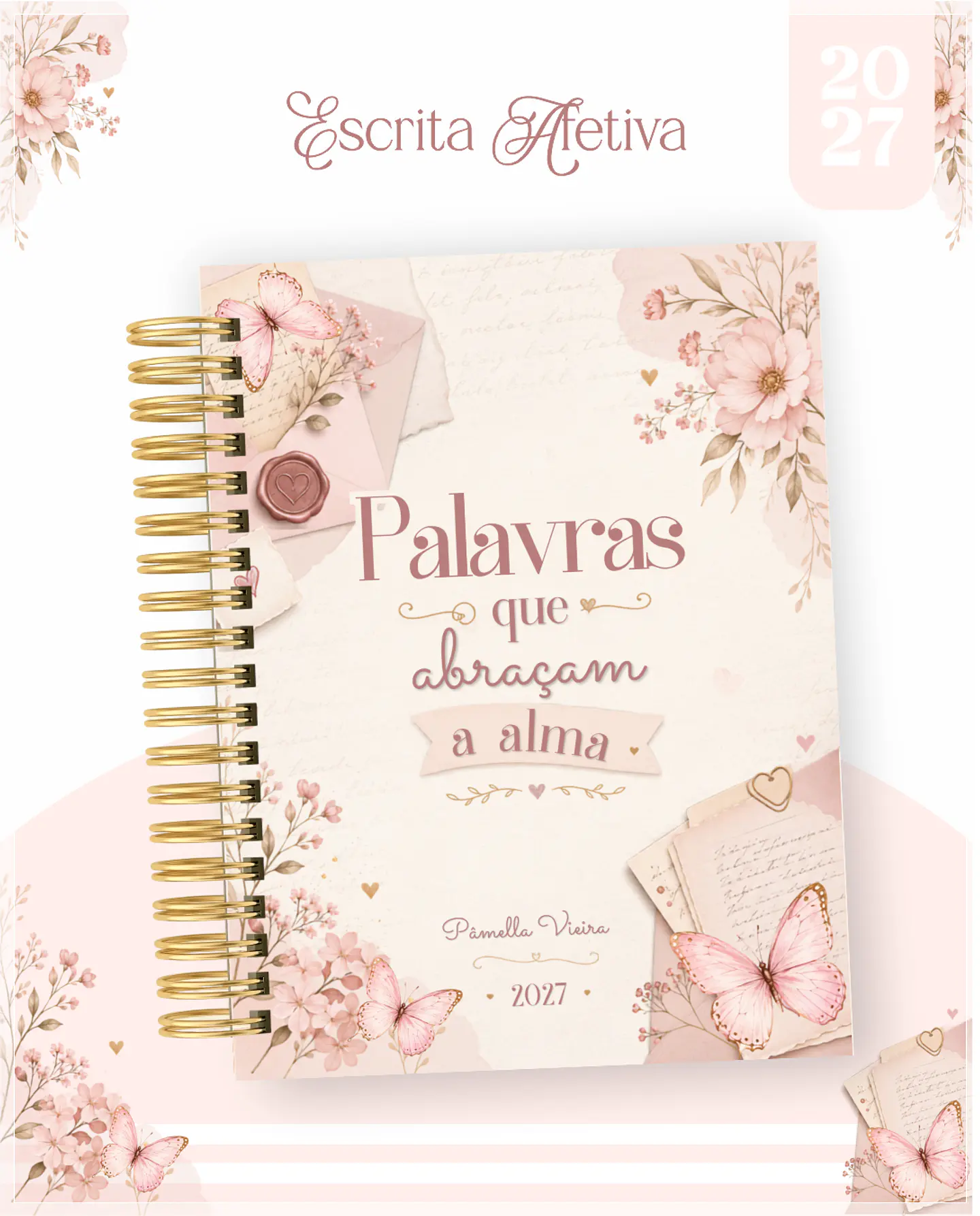 Encadernação - Agenda , Bloquinho , Calendário e Planner Escrita Afetiva 1