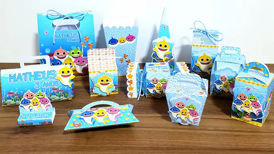 Arquivo de Corte Kit Festa Baby Shark 11 1