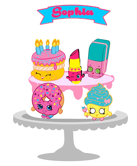 Arquivo de Corte Topo de Bolo Shopkins 2