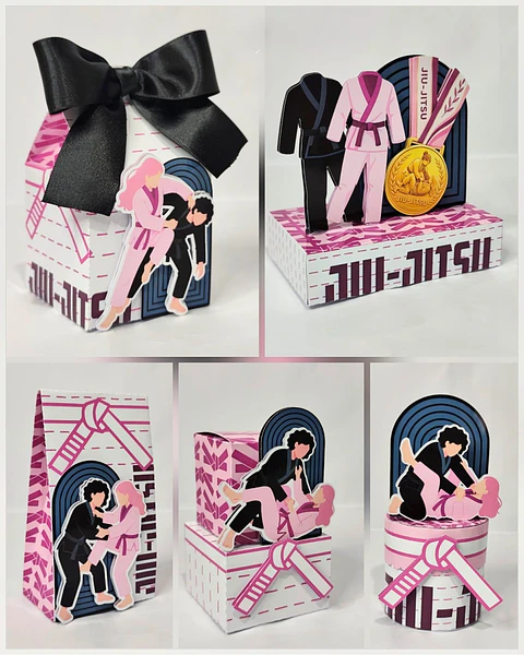 Arquivo de Corte Kit Festa Jiu Jitsu Rosa Menina