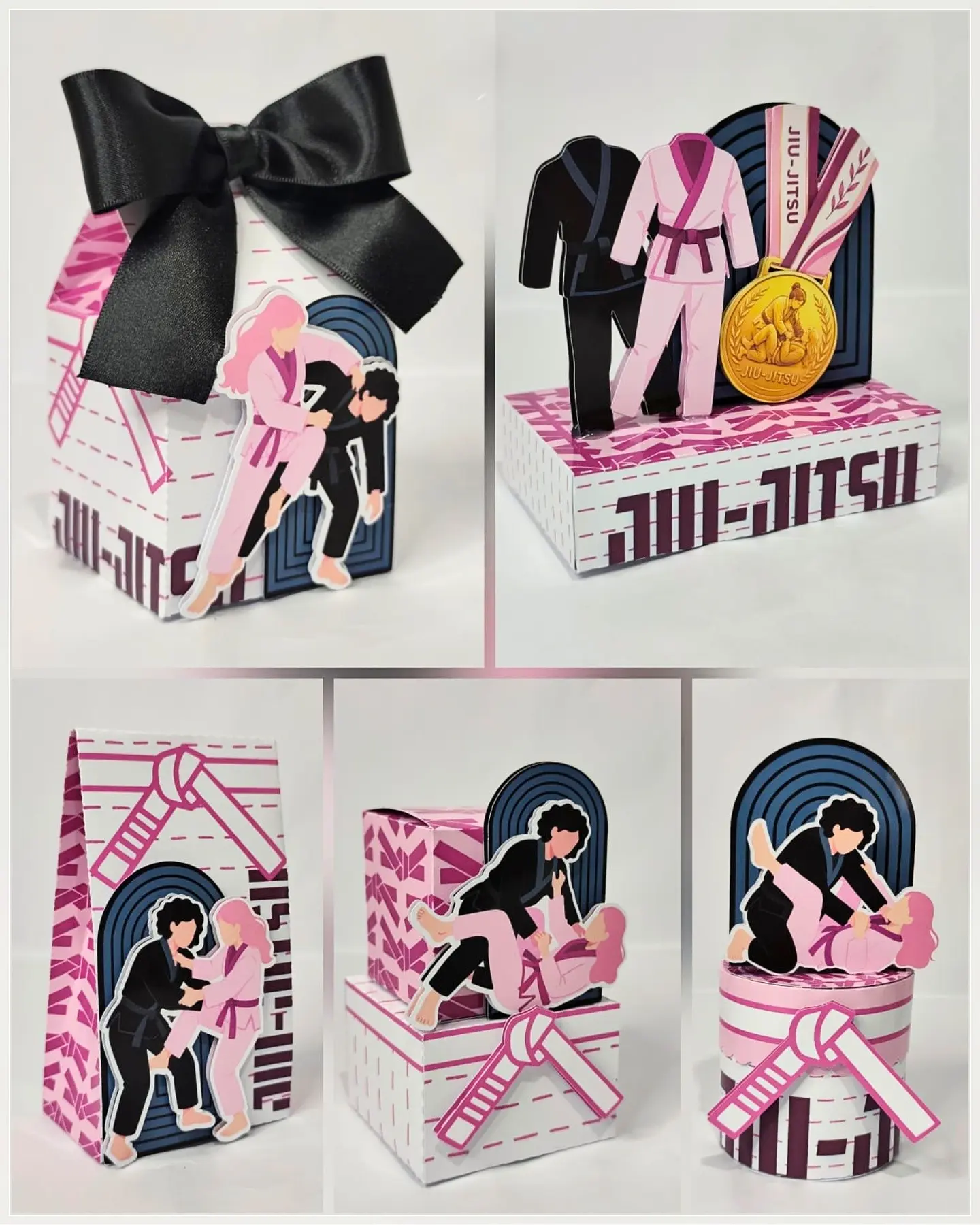 Arquivo de Corte Kit Festa Jiu Jitsu Rosa Menina 1