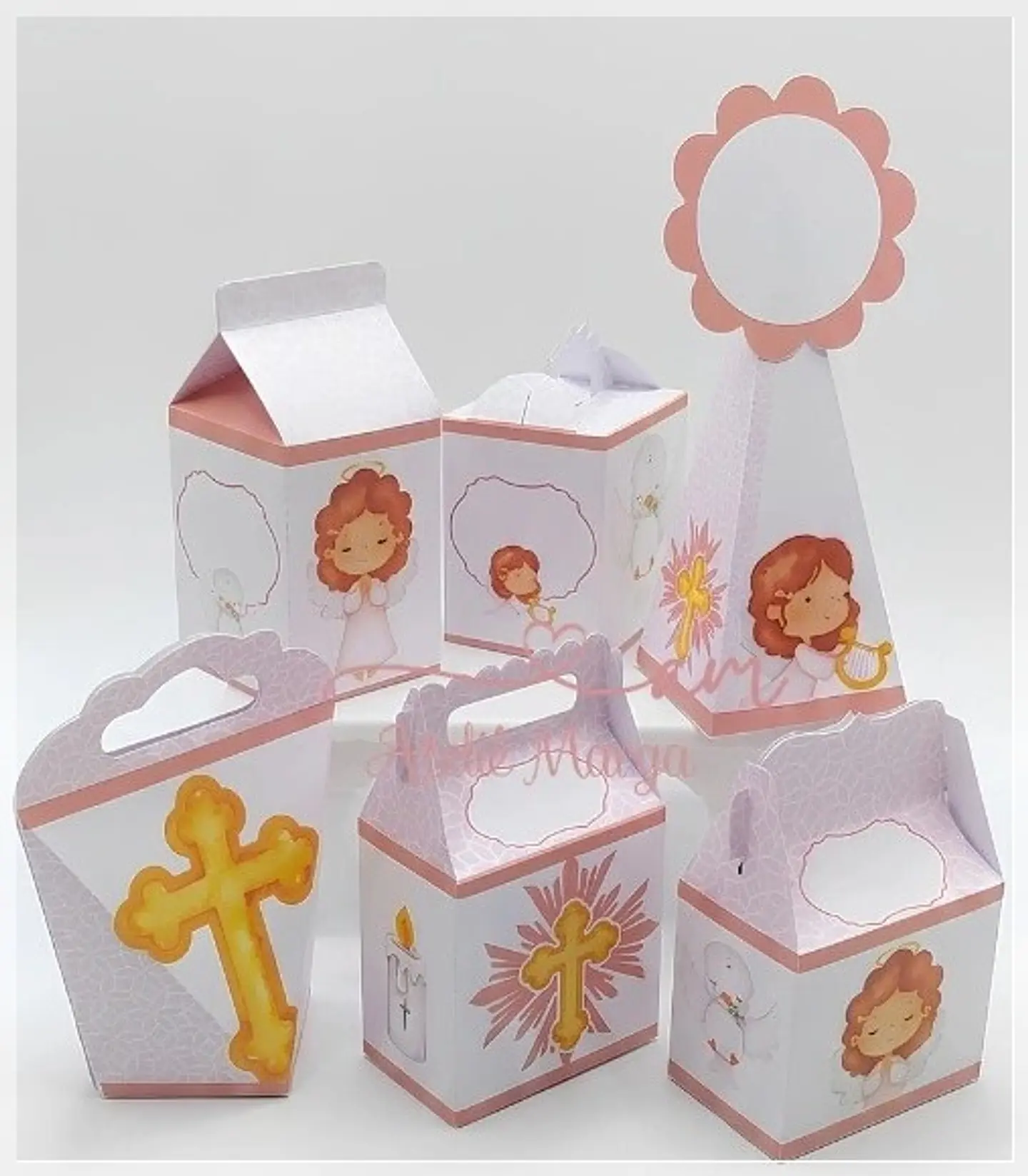 Arquivo de Corte Kit Festa Batismo Batizado Anjinha Menina Rosa 2 1