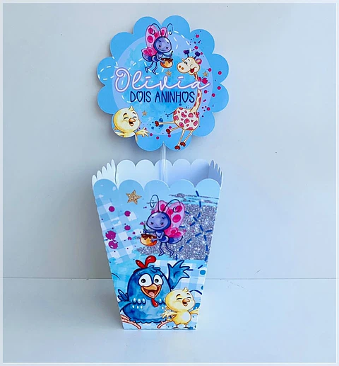 Arquivo de Corte Centro de Mesa Cachepô Galinha Pintadinha 69