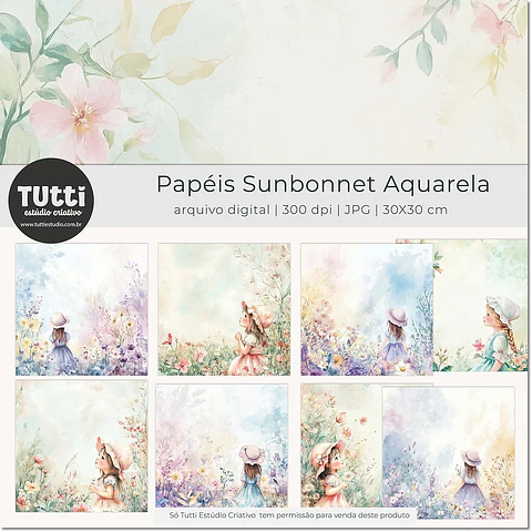 Kit Digital Papéis Sunbonnet 35