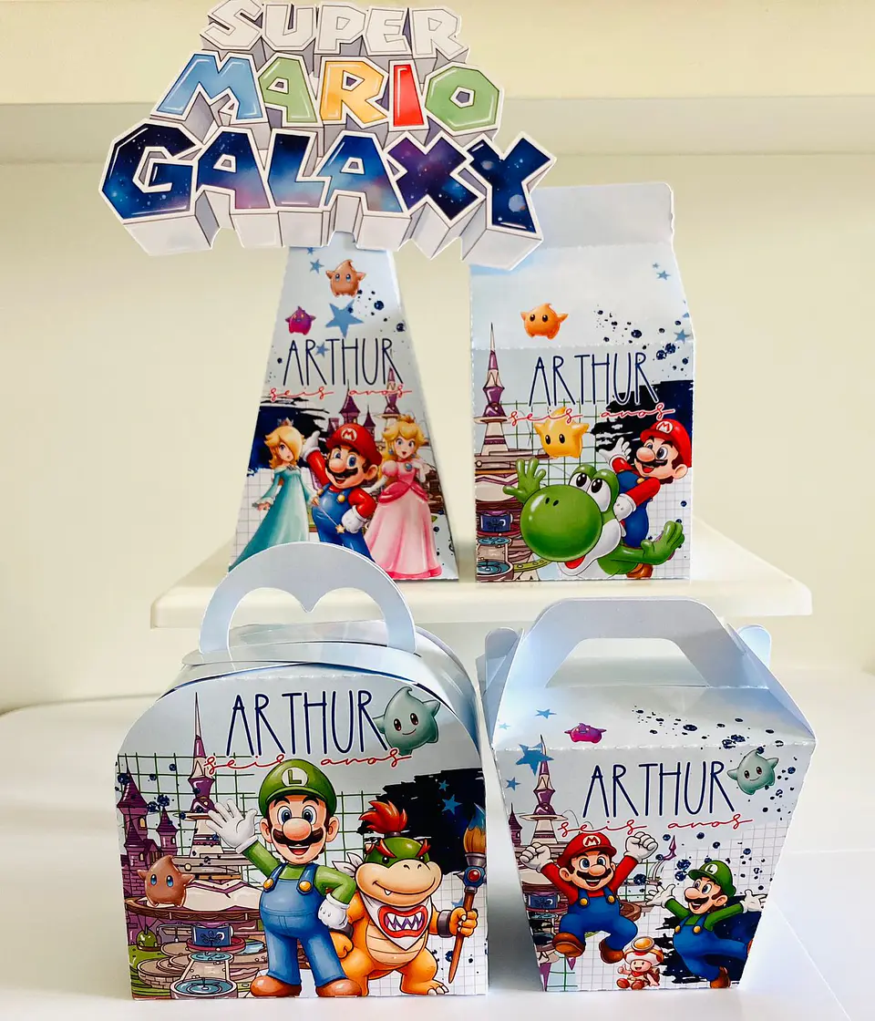 Arquivo de Corte - Kit Festa - Super Mário Galaxi 1