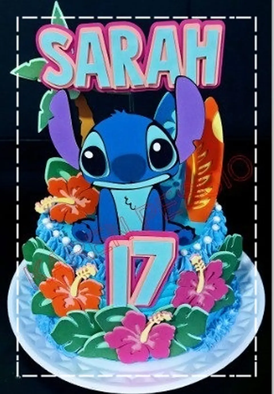Arquivo de Corte Topo de Bolo Stitch 8 1