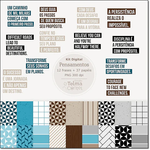 Kit Digital Frases Pensamentos 18